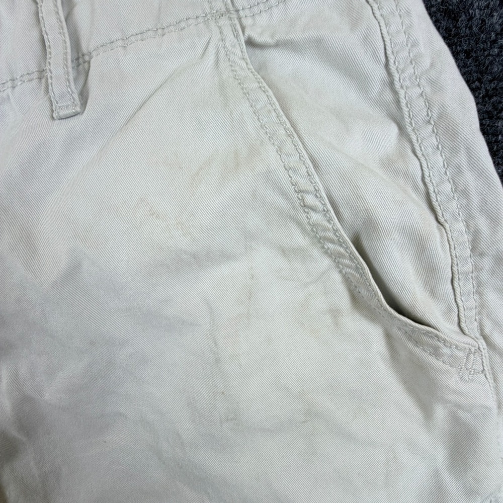 Arizona Jean Co The Original Chino Shorts Mens‎ 35x10 White Cotton Flat Front - Picture 5 of 12